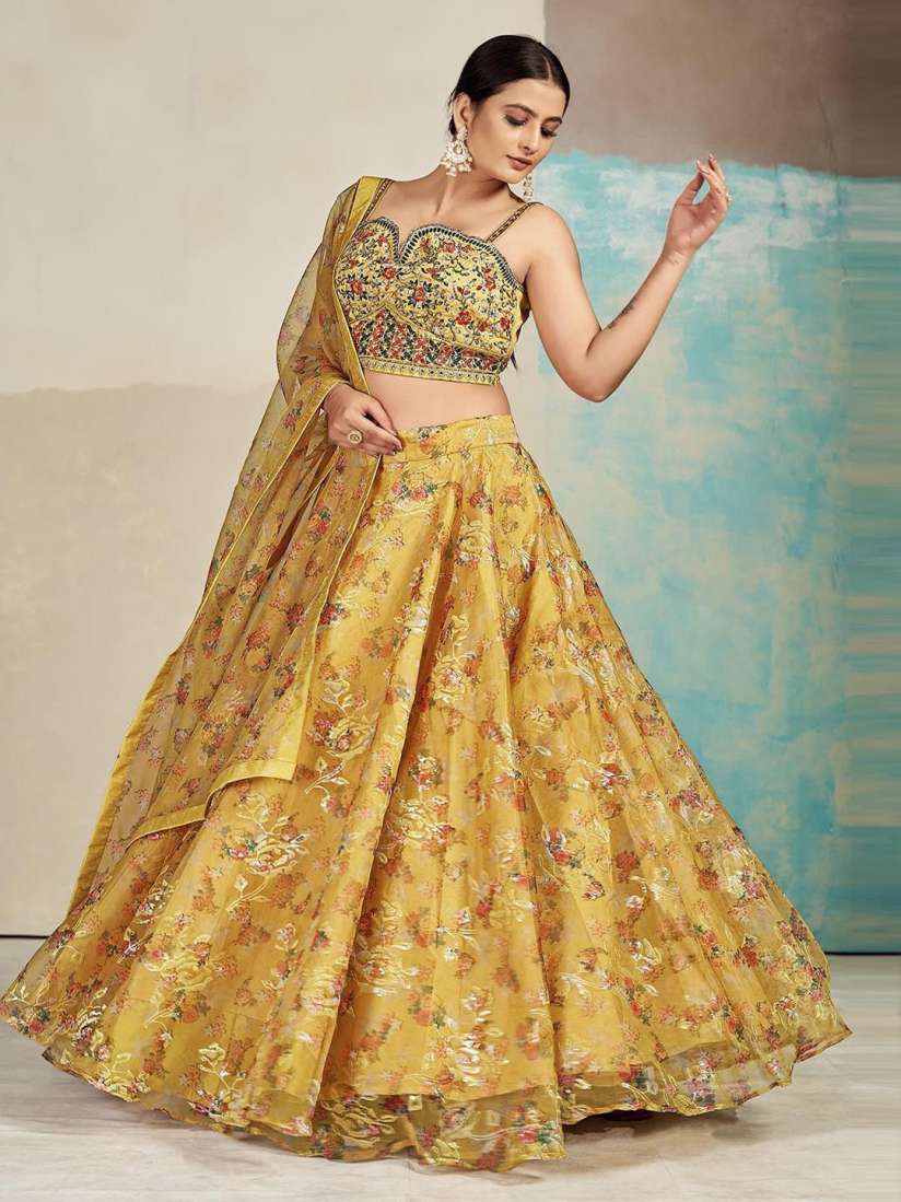 Buy Fusionic Embroidered Mirror Work Ready to Wear Lehenga Blouse With Dupatta Lehenga Choli for Women 29981239 Myntra
