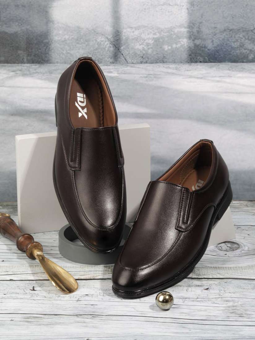 Buy ID Men Round Toe Leather Formal Slip On Shoes Formal Shoes for Men 29983492 Myntra