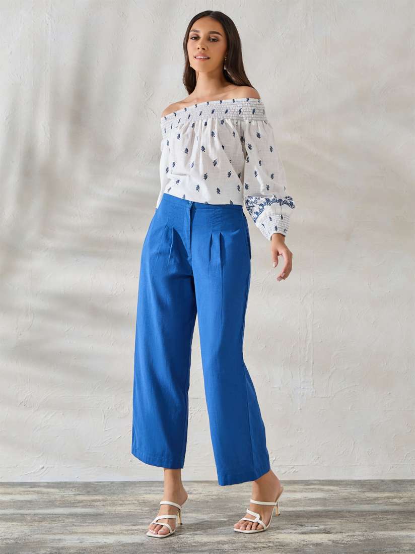 Wide leg pants myntra top