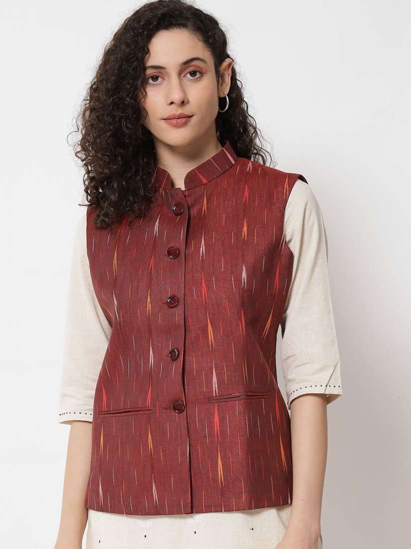 Buy KALINI Printed Woven Nehru Jacket Nehru Jackets for Women 29986733 Myntra