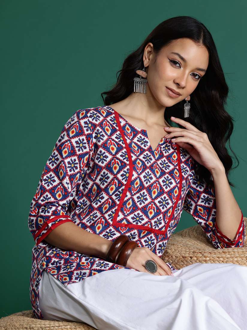 Buy Sangria Women Patola Printed Short Kurti Kurtis for Women 29989875 Myntra