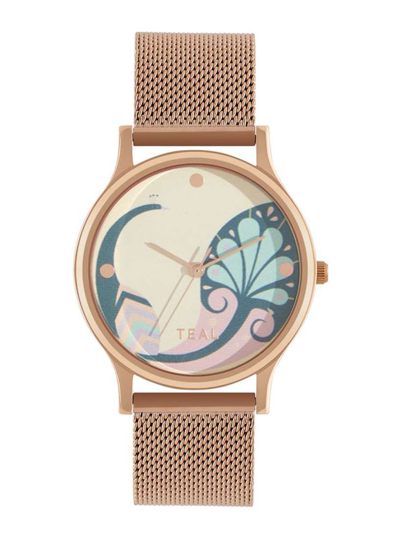 Buy TEAL BY CHUMBAK Women Brass Embellished Dial Stainless Steel Wrap Around Straps Analogue Watch Watches for Women 29990034 Myntra