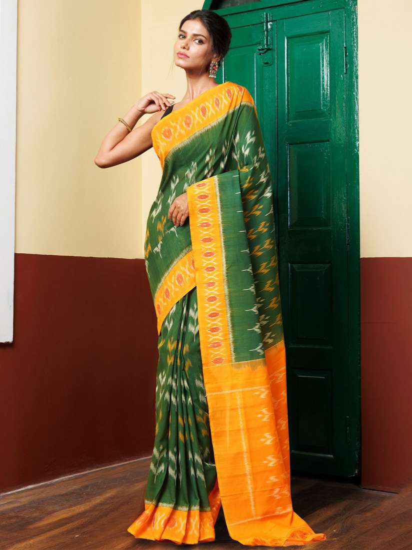 Buy Unnati Silks Woven Design Pure Cotton Handloom Pochampally Saree Sarees for Women 29992358 Myntra
