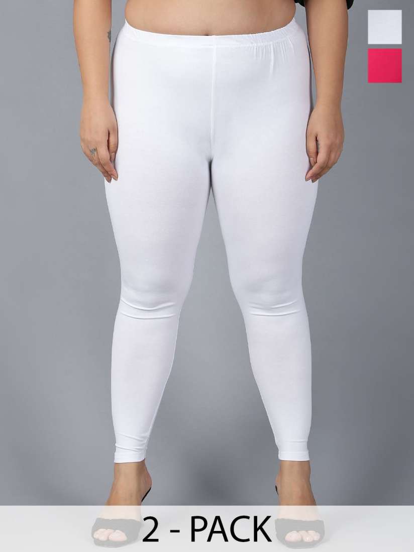 Buy Plus Size Pack Of 2 Plus Size Ankle Length Leggings Leggings for Women 29996845 Myntra