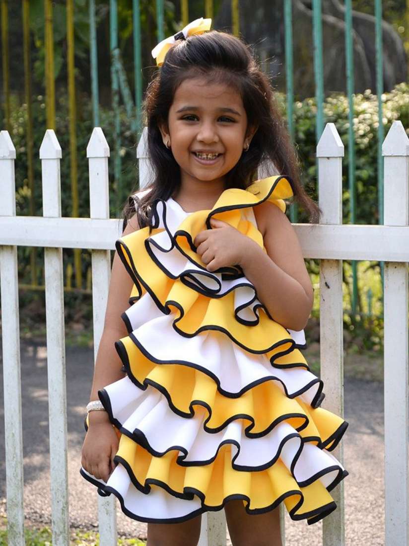Scuba ruffle dress 2025
