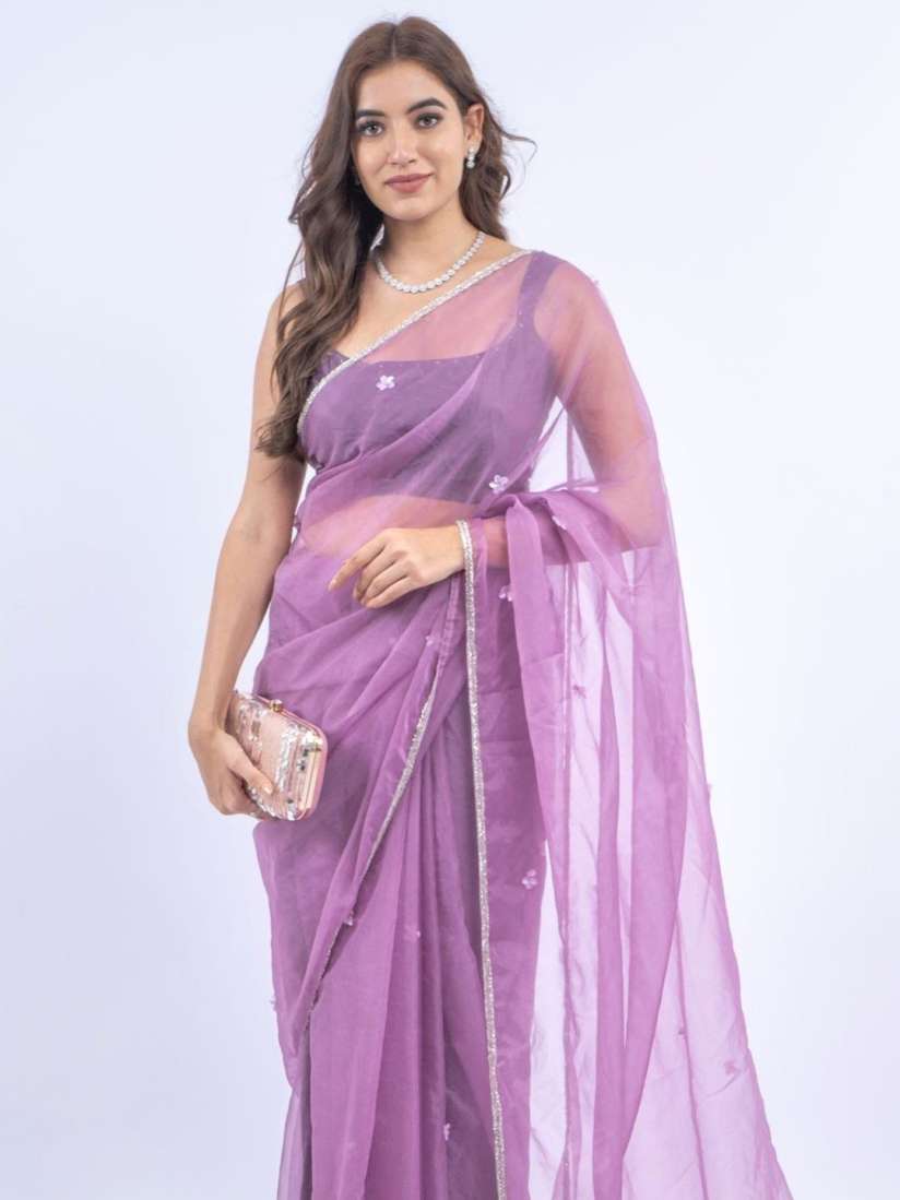 Myntra organza sarees on sale