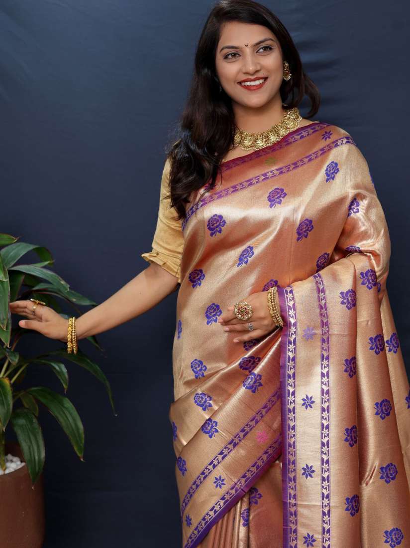 Buy SGF11 Woven Design Heavy Zari Work Kanjeevaram Silk Saree Sarees for Women 30002352 Myntra