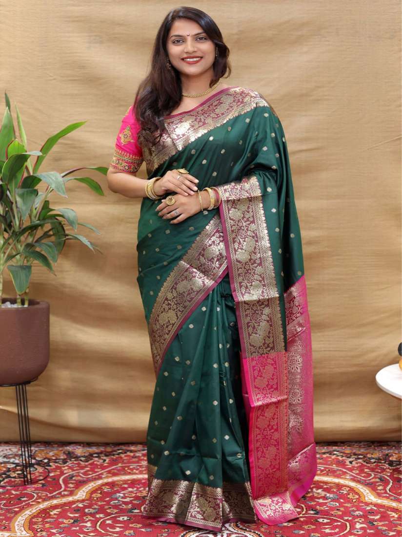 Buy SGF11 Woven Design Pure Zari Heavy Work Paithani Kanjeevaram Silk Saree Sarees for Women 30002359 Myntra
