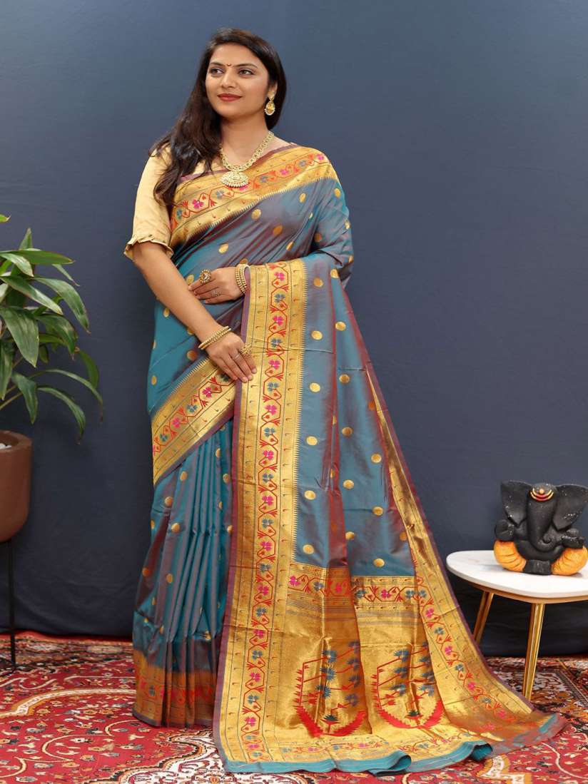 Buy SGF11 Woven Design Zari Kanjeevaram Saree Sarees for Women 30002591 Myntra