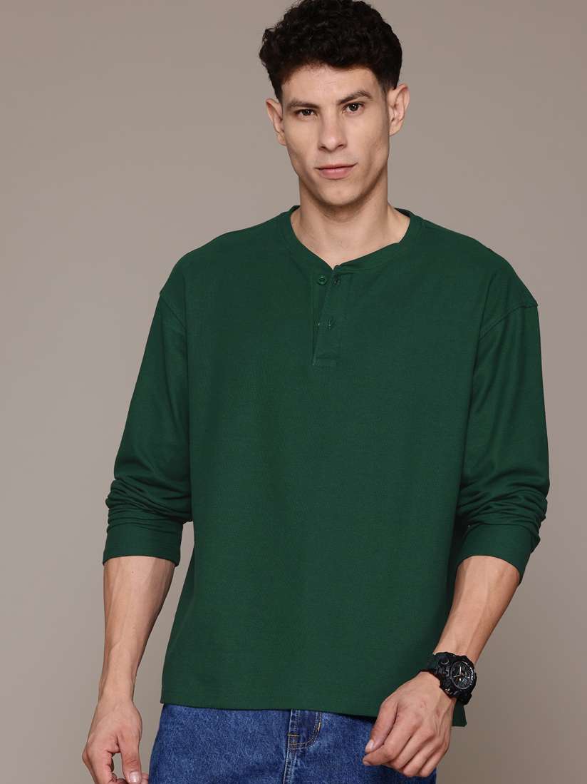 Buy The Roadster Lifestyle Co. Men Henley Neck Sweatshirt Sweatshirts for Men 30005596 Myntra