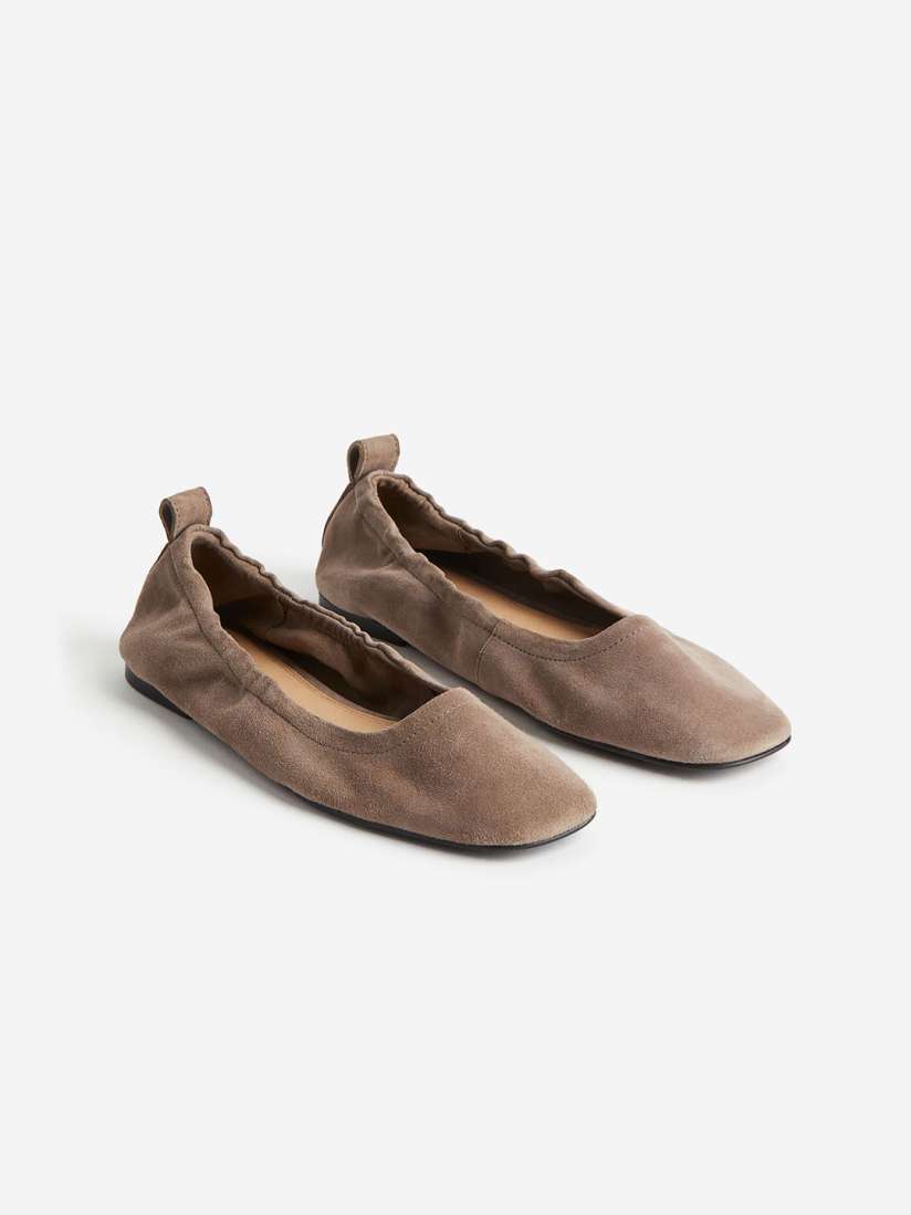Suede ballet pumps top