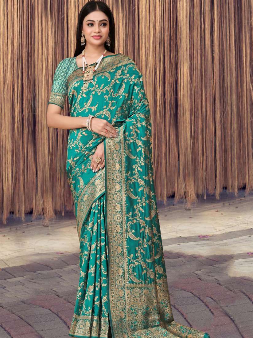 Buy ODETTE Woven Design Zari Banarasi Saree Sarees for Women 30015052 Myntra