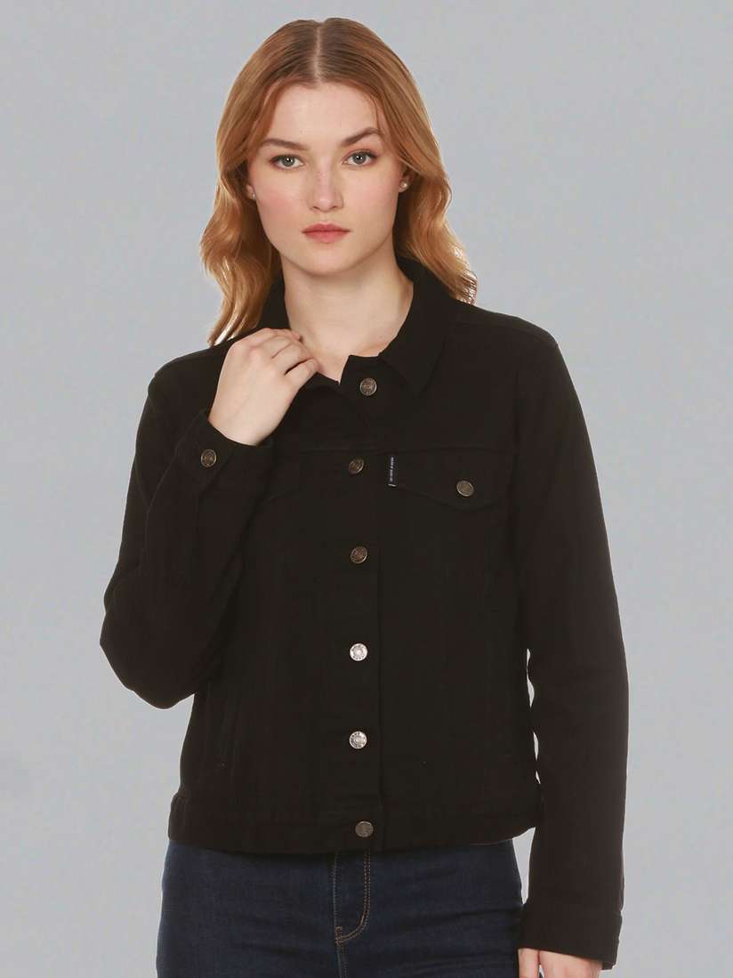 Myntra Inc Jean Jacket Style Quotient Women Plus Size Black Wide