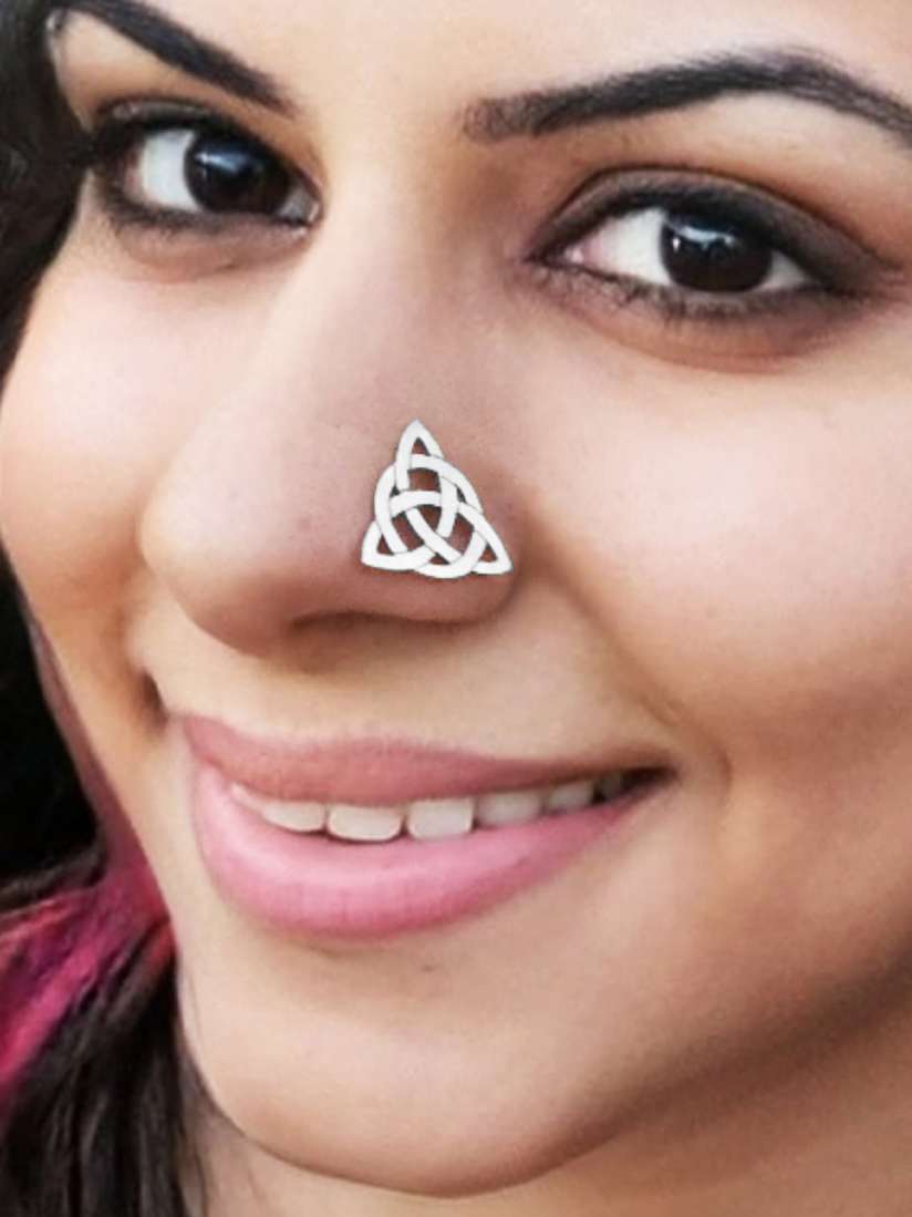 Buy Goldnera Silver Plated 925 Sterling Silver Stud Nosepin Nosepin for Women 30024689 Myntra