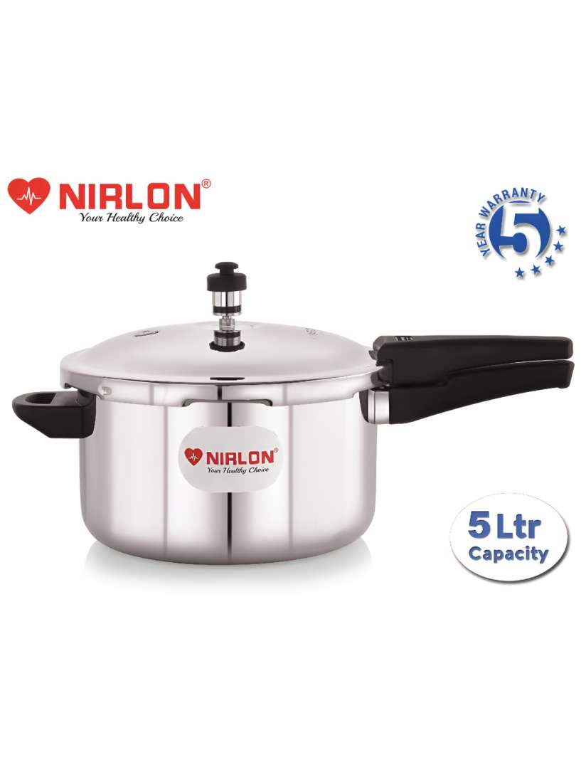 Buy NIRLON Triply Induction Gas Compatible Stainless Steel Outer Lid Pressure Cooker 5 L Pressure Cooker for Unisex 30028665 Myntra