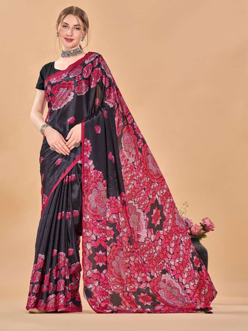 Floral sarees myntra hot sale