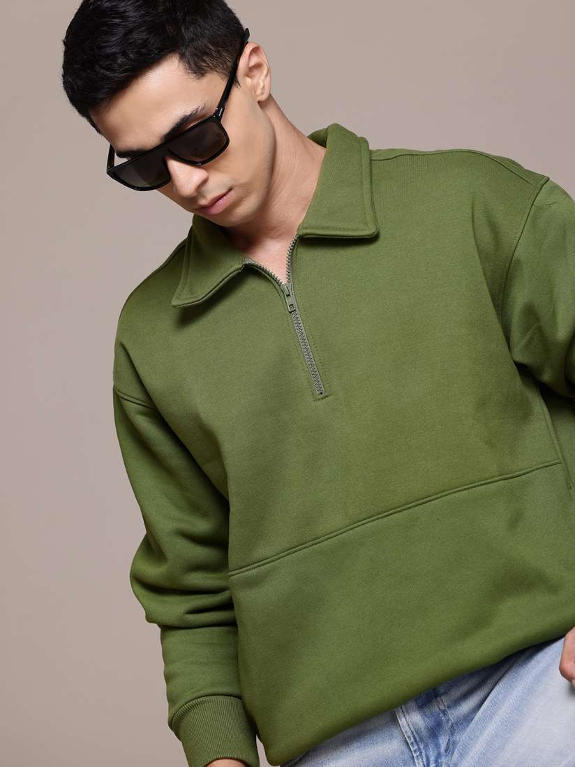 Pullover sweatshirt with zipper clearance