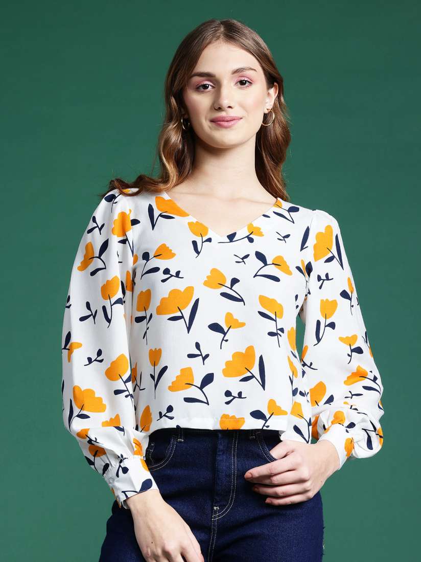 Buy DressBerry Floral Print Top Tops for Women 30036571 Myntra