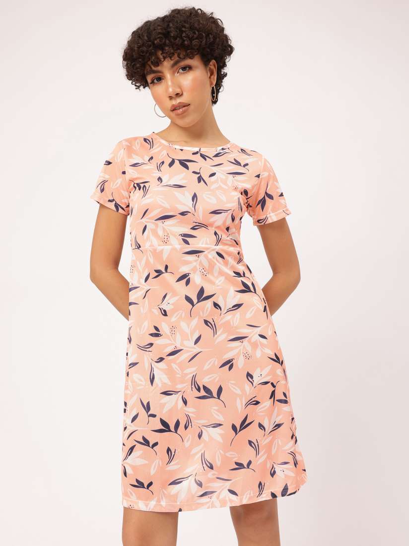 Buy DressBerry Pretty in Pastel Floral Print Satin Finish Sheath Dress Dresses for Women 30039425 Myntra