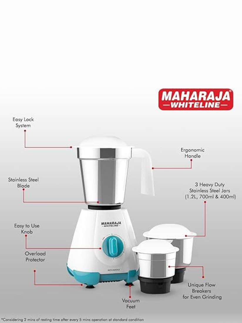 Buy MAHARAJA WHITELINE Novamixx MX 4 Pcs White 500W Motor Juicer Mixer Juicer Mixer Grinder for Unisex 30041068 Myntra