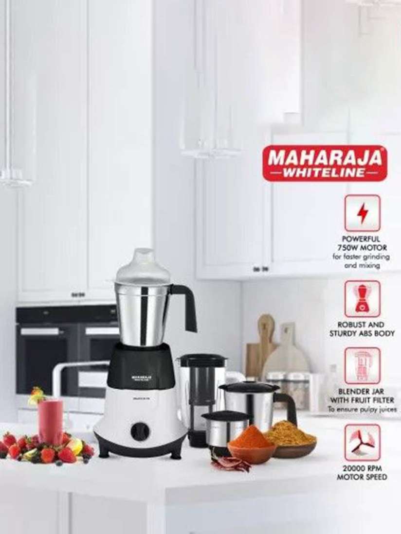 Buy MAHARAJA WHITELINE White 5 Pieces Elite MX 278 750 W Juicer Mixer Grinder With Jars Juicer Mixer Grinder for Unisex 30041072 Myntra