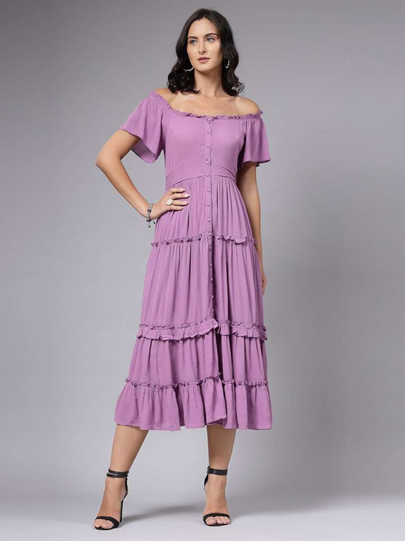 Off shoulder dress myntra store