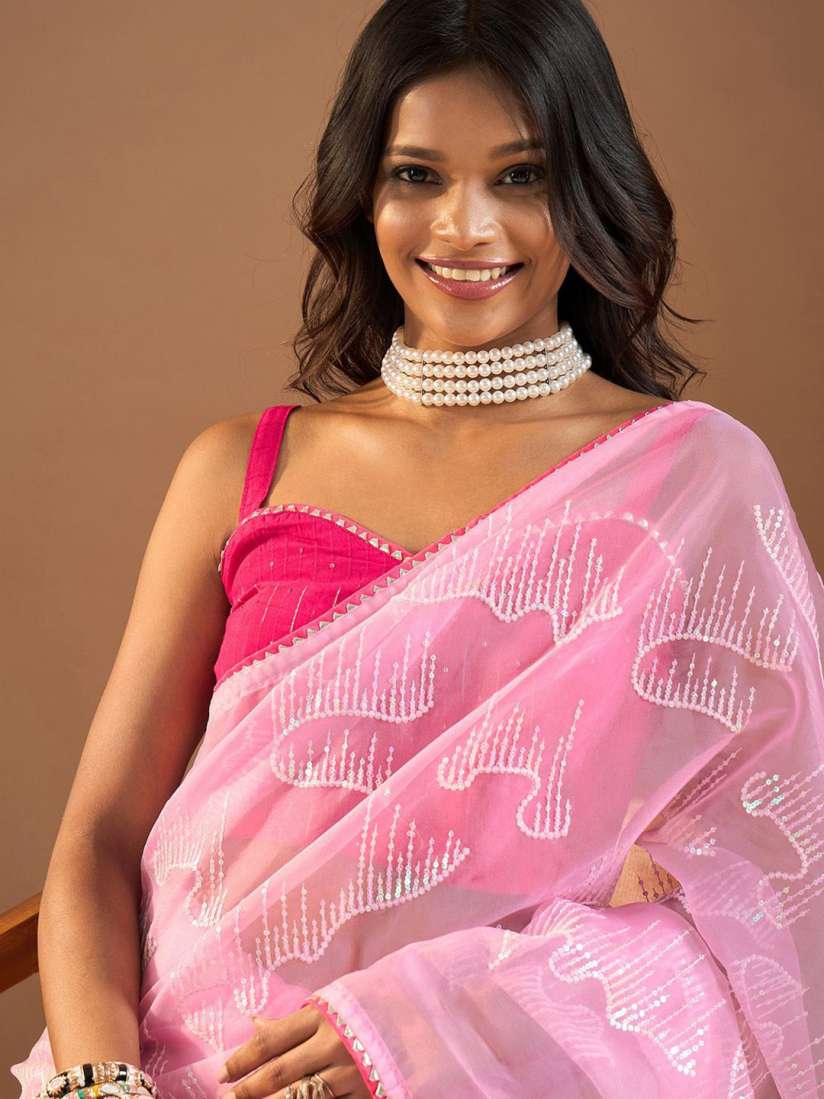 Gota patti saree myntra top