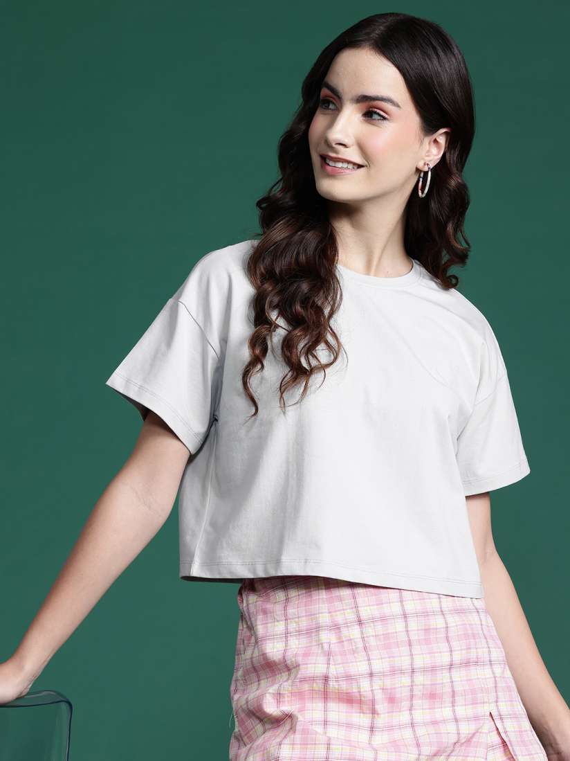 Buy DressBerry Women Crop T shirt Tshirts for Women 30047080 Myntra