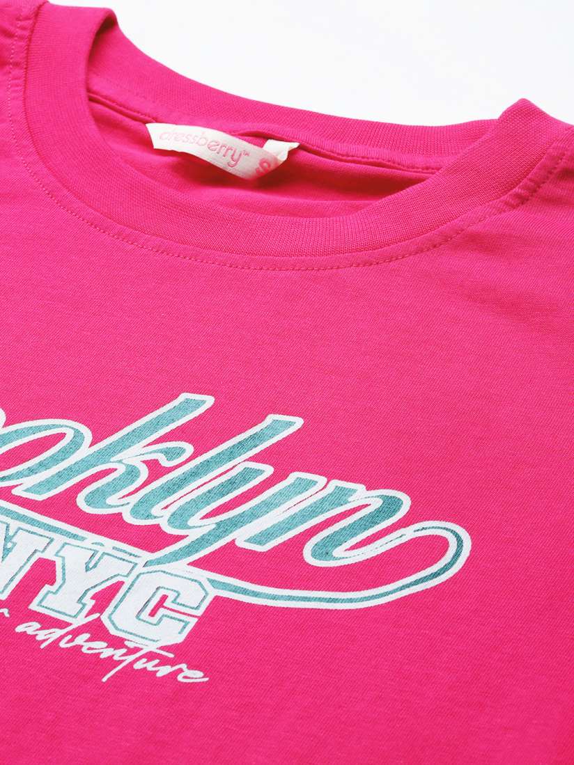 Buy DressBerry Pure Cotton Typography Printed T shirt Tshirts for Women 30047200 Myntra