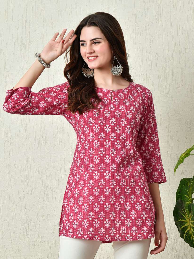 Buy KALINI Floral Printed Pure Cotton Kurti Kurtis for Women 30051953 Myntra