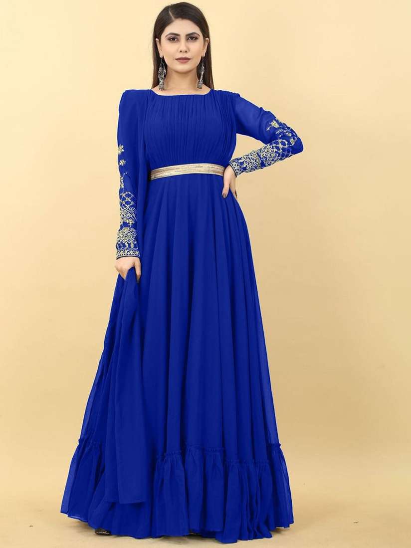 Myntra gown with dupatta discount