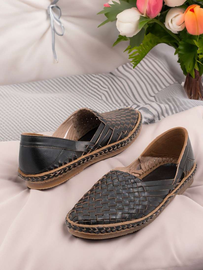 Ladies leather espadrilles clearance