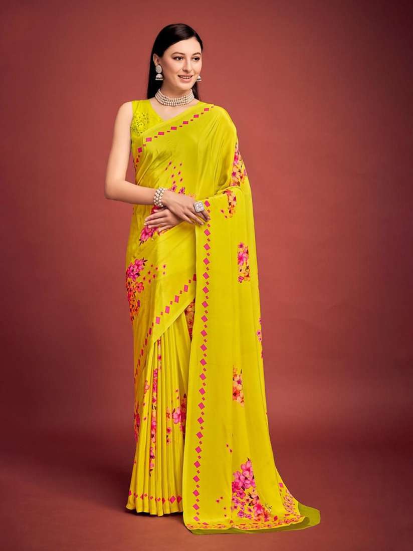 Myntra crepe sarees outlet