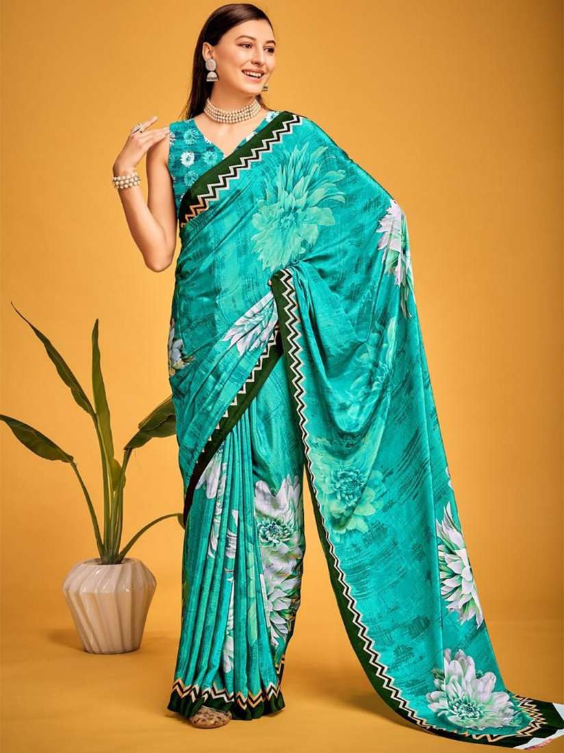 Buy P D Silk Mills Floral Poly Crepe Saree Sarees for Women 30067250 Myntra