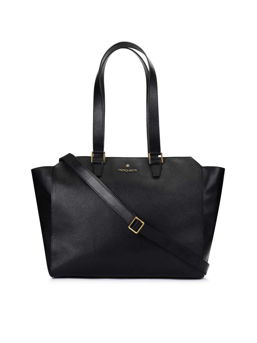 Buy PERQUISITE The Sheryl Black Tote Bag Handbags for Women 30069492 Myntra