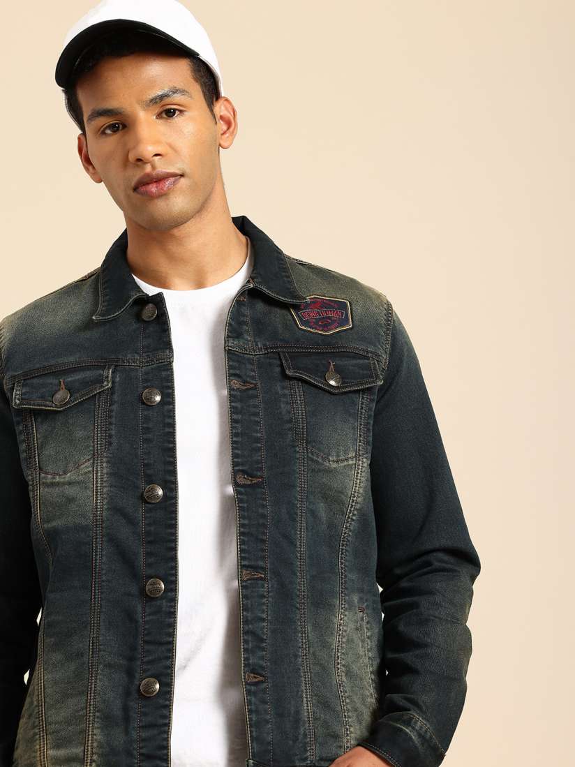 Buy Being Human Washed Denim Jacket with Inner Pockets Jackets for Men 30073282 Myntra
