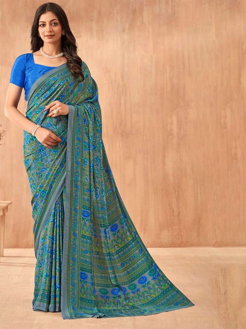 Myntra crepe sarees hotsell
