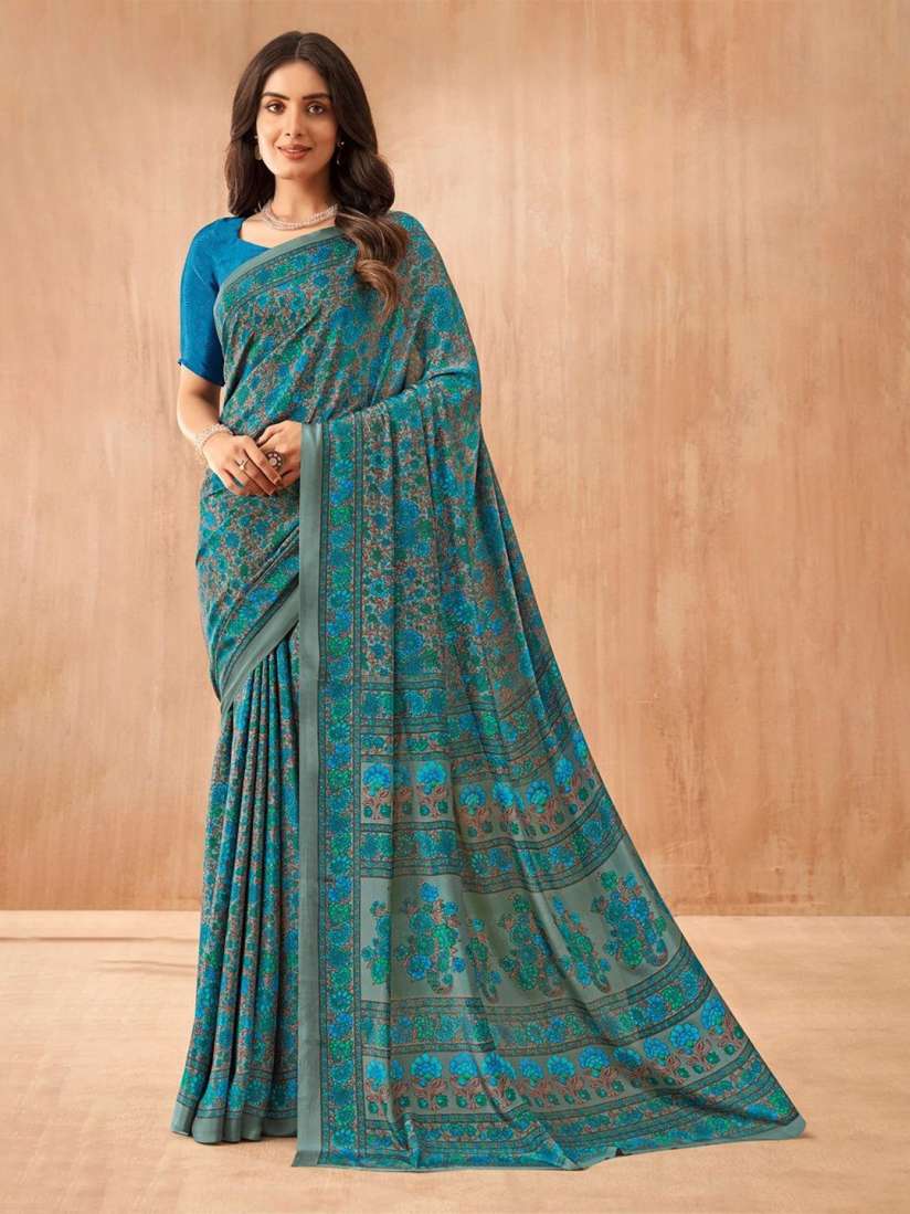 Myntra crepe sarees outlet