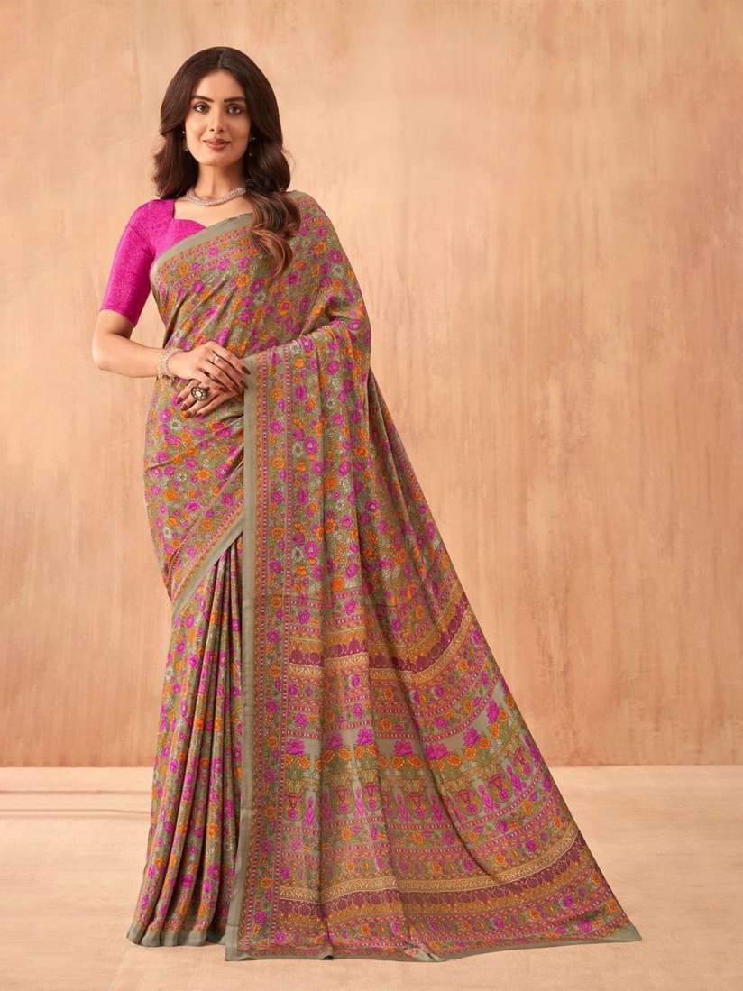 Myntra crepe sarees online