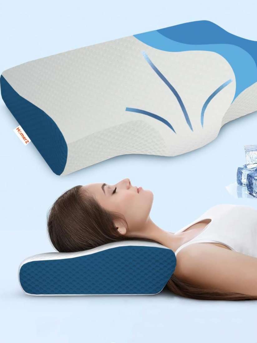Buy Homerz Premium White 2 Pieces Memory Foam Filled Breathable Orthopedic Therapedic Pillow Pillows for Unisex 30073693 Myntra