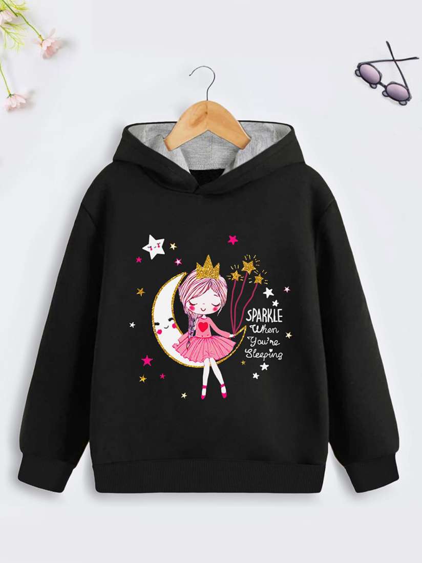 Buy YK X Trampoline Girls Printed Hooded Sweatshirt Sweatshirts for Girls 30080568 Myntra