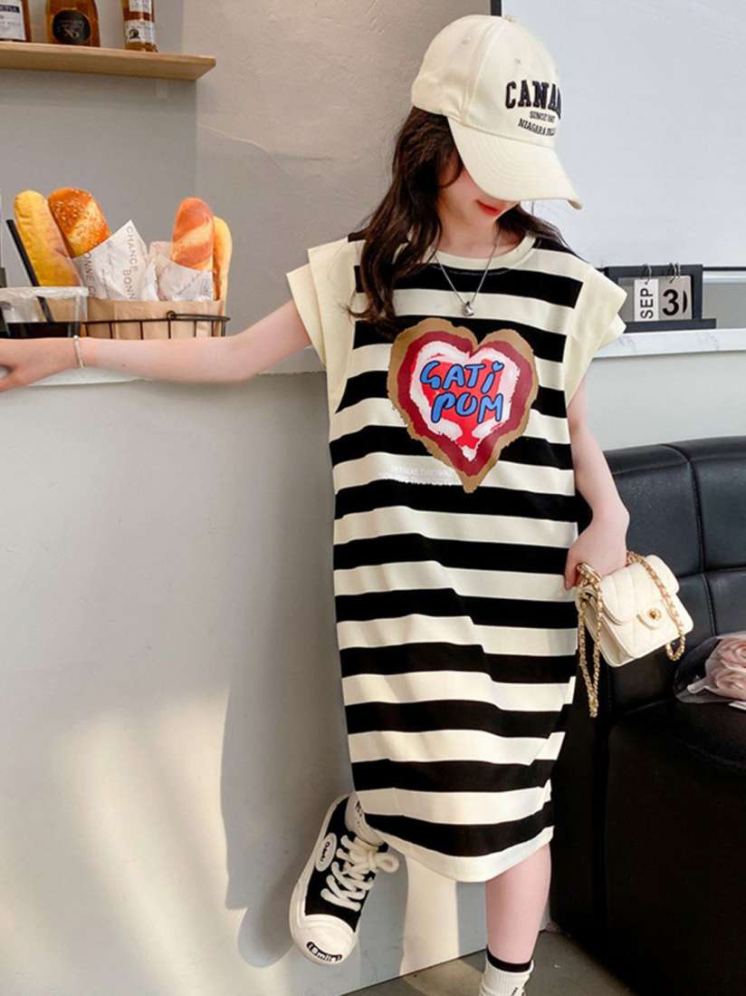 Cap top dress for girl cheap