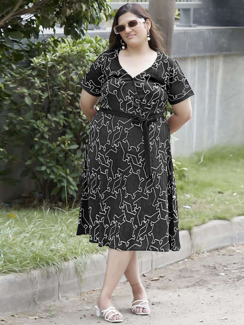 Buy Curvy Lane Plus Size Embroidery Casual Dress Dresses for Women 30083519 Myntra