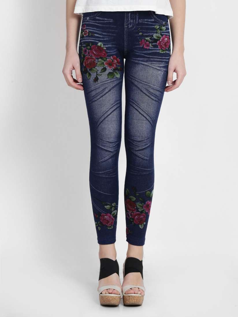 Printed jeggings myntra store