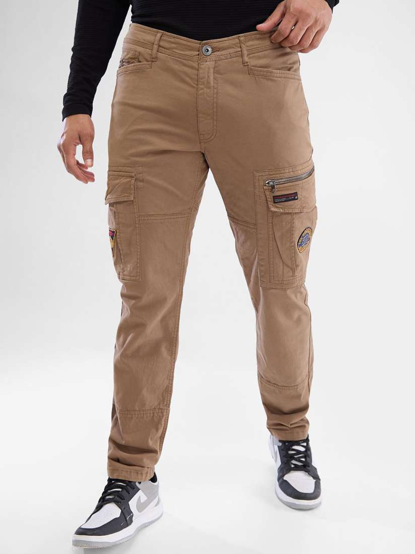Buy SPYKAR Men Mid Rise Cargo Trousers Trousers for Men 30095794 Myntra