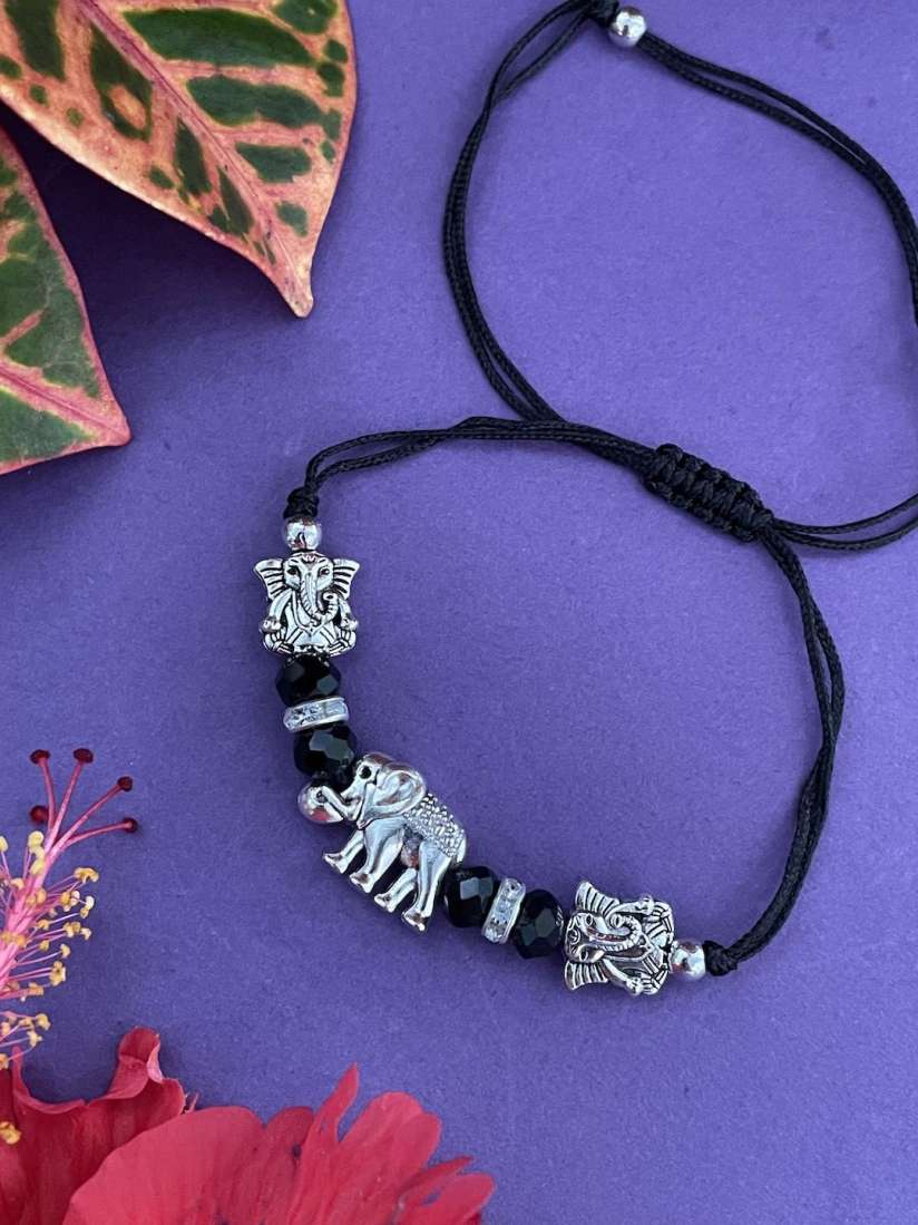 Buy Digital Dress Room Haathi Lord Ganesha Thread Bracelet Rakhi Rakhi for Men 30105960 Myntra