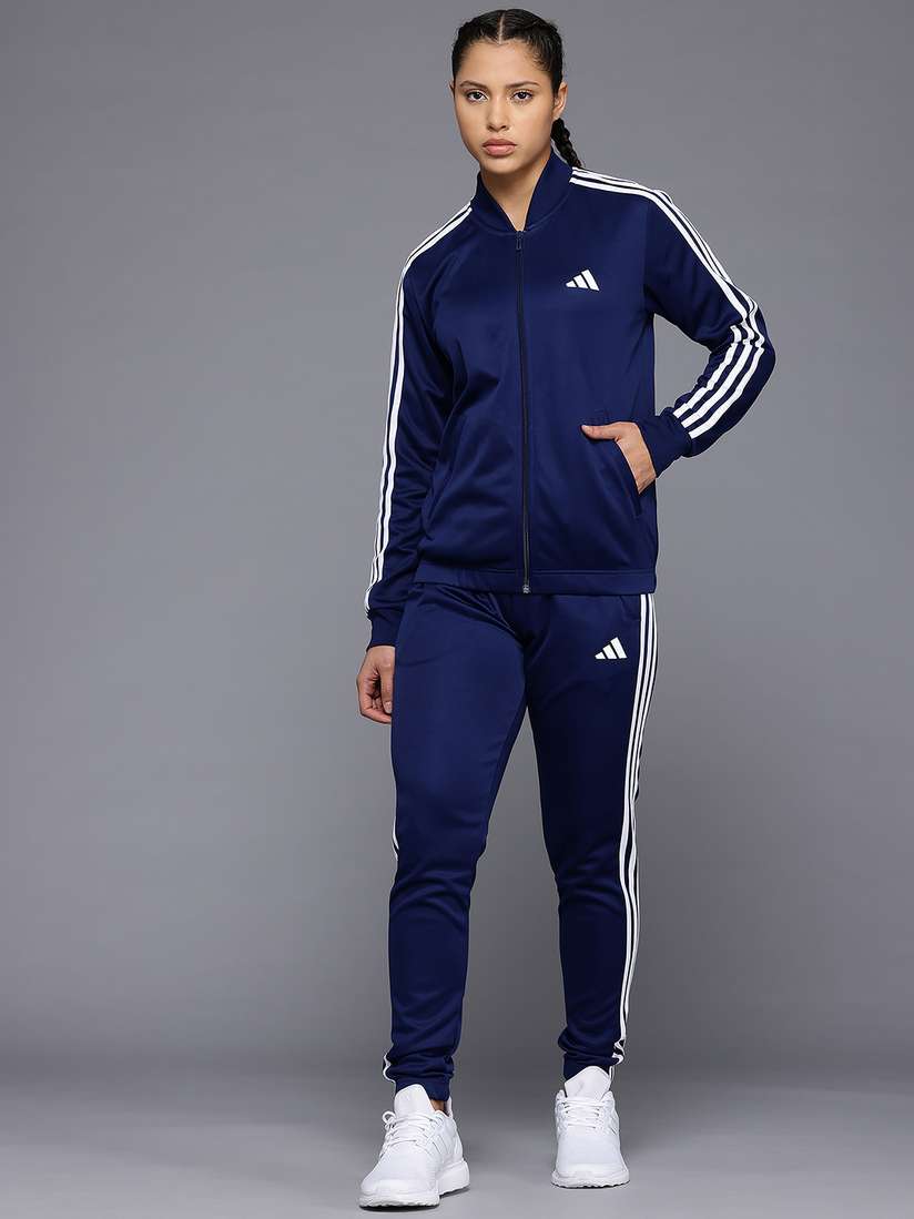navy blue adidas tracksuit womens