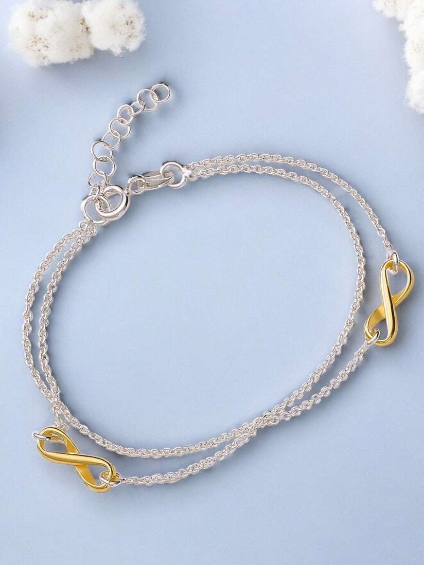 Buy Taraash 925 Sterling Silver Gold Plated Link Bracelet Bracelet for Women 30106471 Myntra
