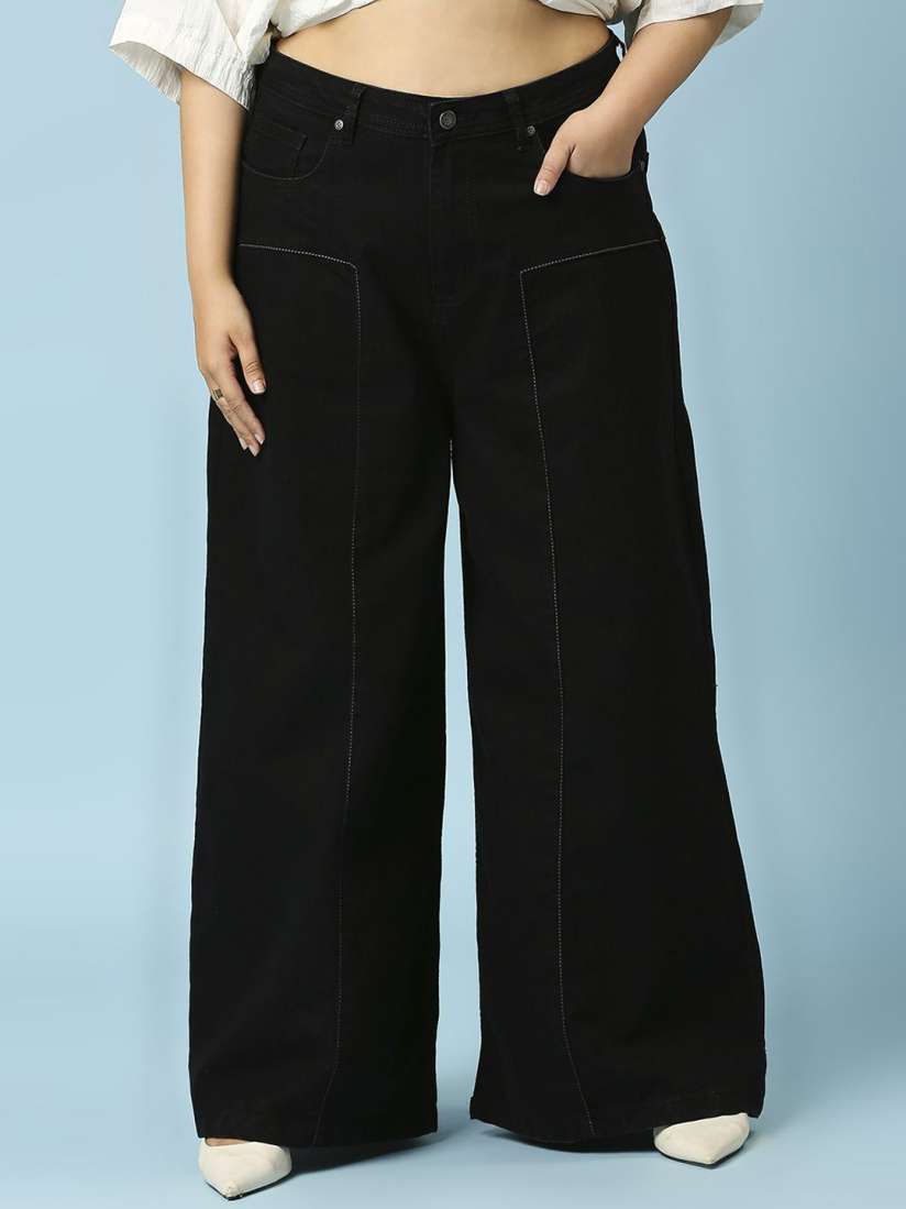 Myntra high waist jeans clearance