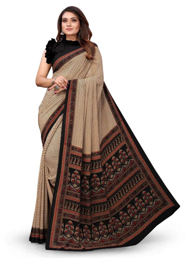 Myntra crepe sarees best sale
